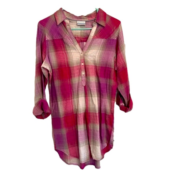 Columbia Tops - Columbia Tunic - Pink Plaid, size small